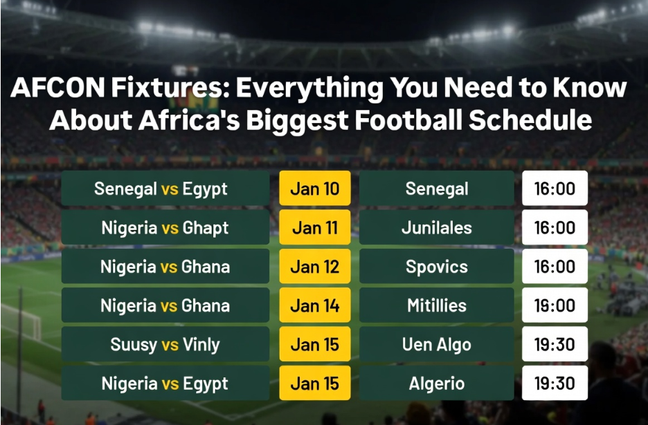 AFCON Fixtures: Everything You Need to Know About Africa’s Biggest Football Schedule